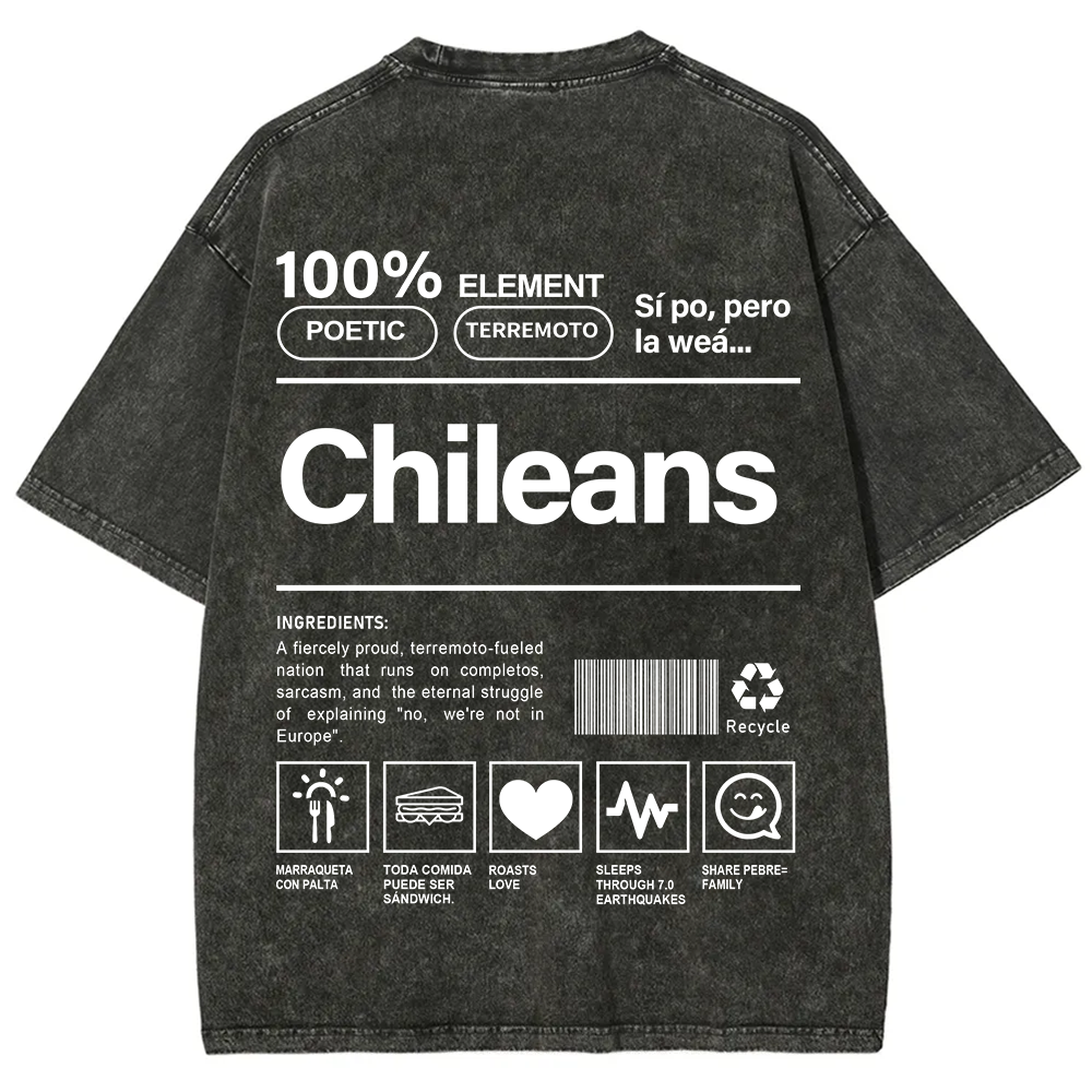 Chileans Unisex Fit  Washed T-Shirt