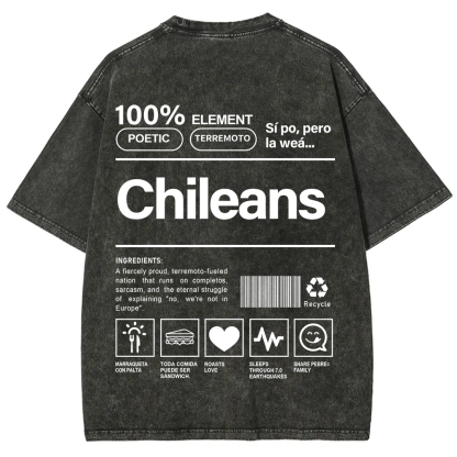Chileans Unisex Fit  Washed T-Shirt