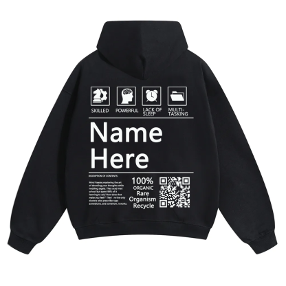 QR Code Customized Unisex Solid Hoodie