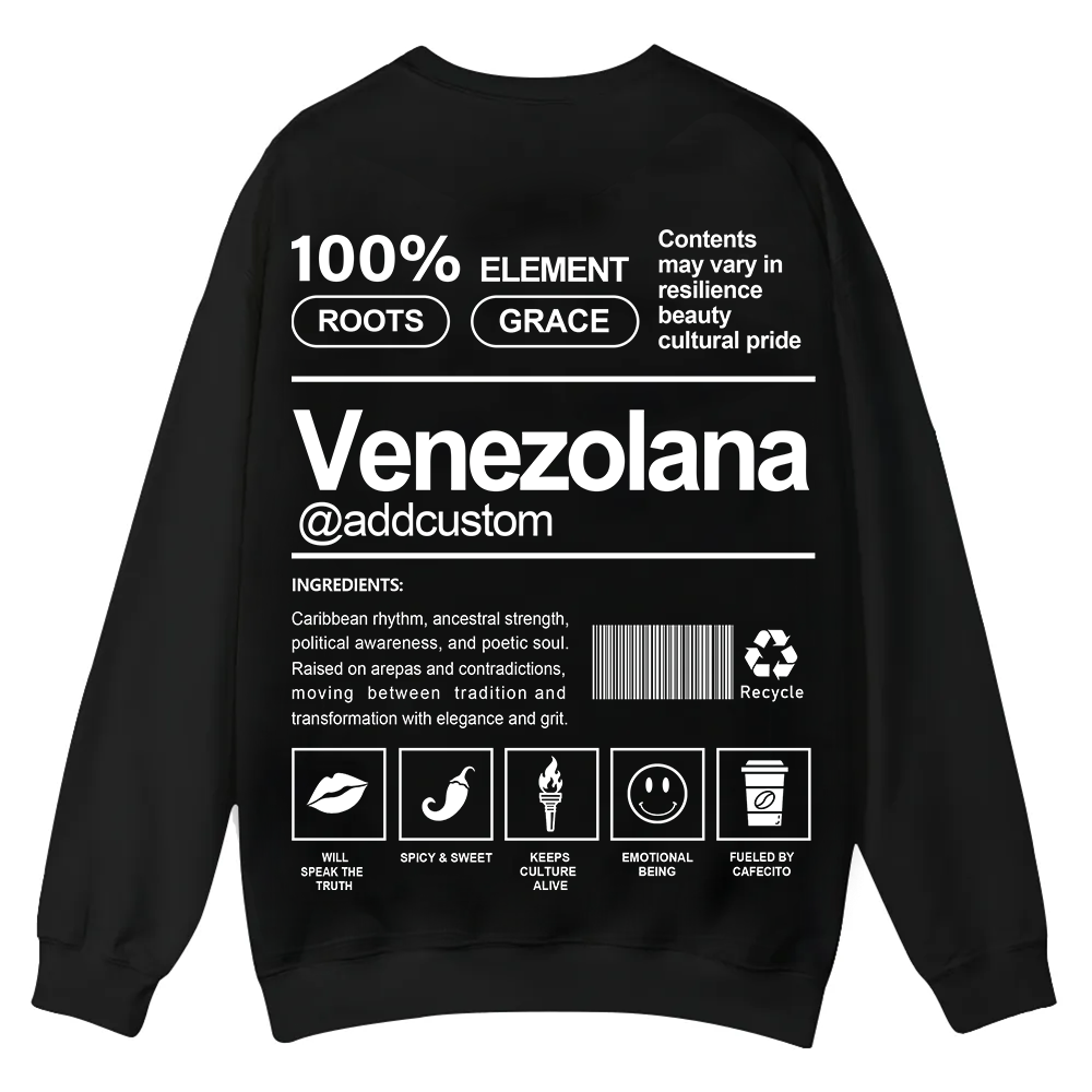 Venezolana Addcustom Unisex Fit Casual Crewneck Sweatshirt wearishow