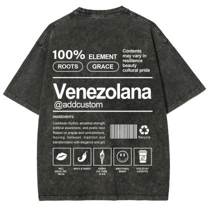 Venezolana Addcustom Unisex Fit  Washed T-Shirt