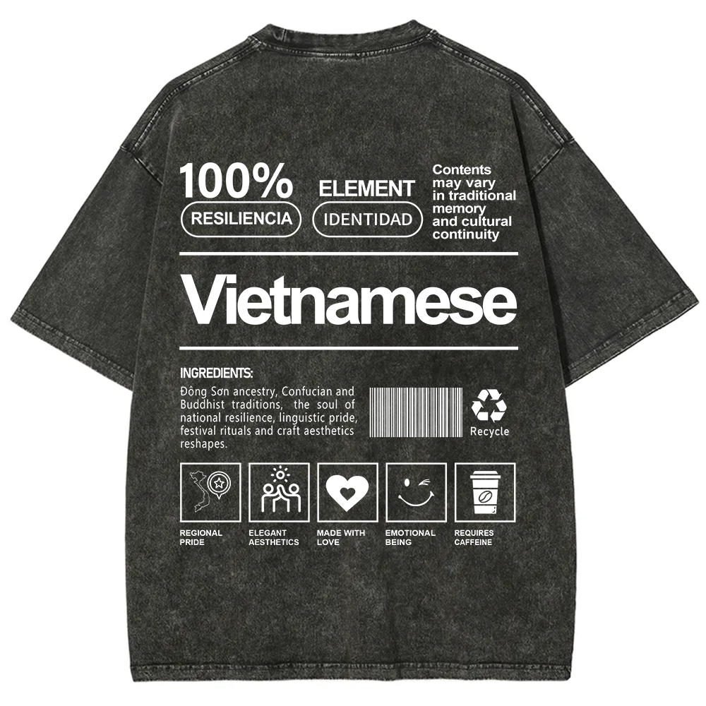 Vietnamese Unisex Fit  Washed T-Shirt