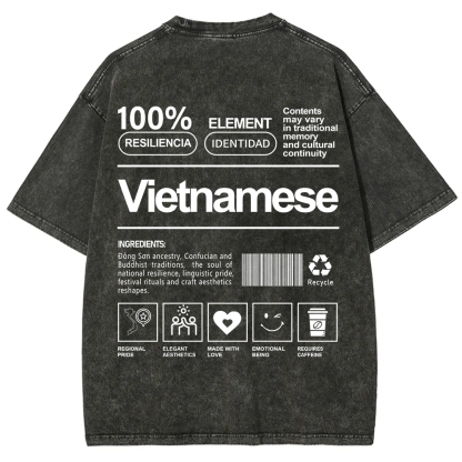 Vietnamese Unisex Fit  Washed T-Shirt