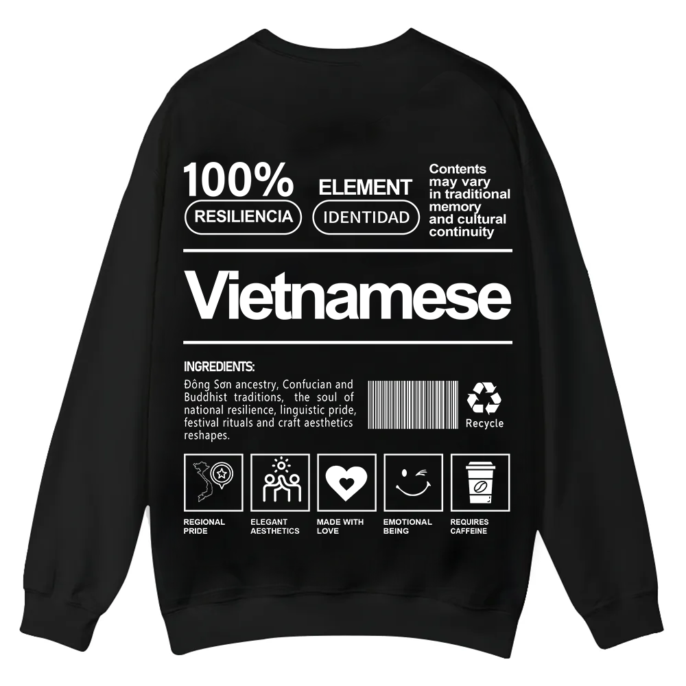 Vietnamese Unisex Fit  Casual Crewneck Sweatshirt wearishow