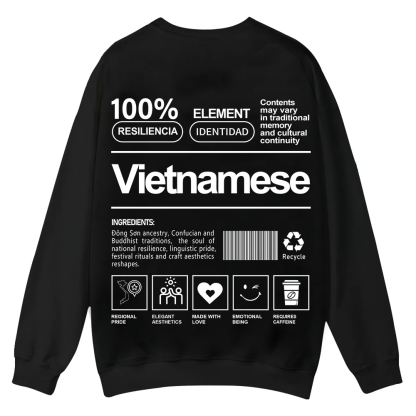 Vietnamese Unisex Fit  Casual Crewneck Sweatshirt wearishow