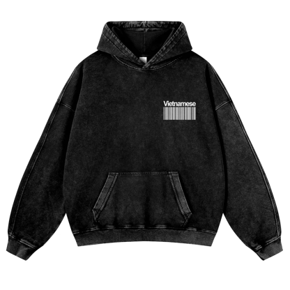 Vietnamese Unisex Fit  Washed Hoodie wearishow