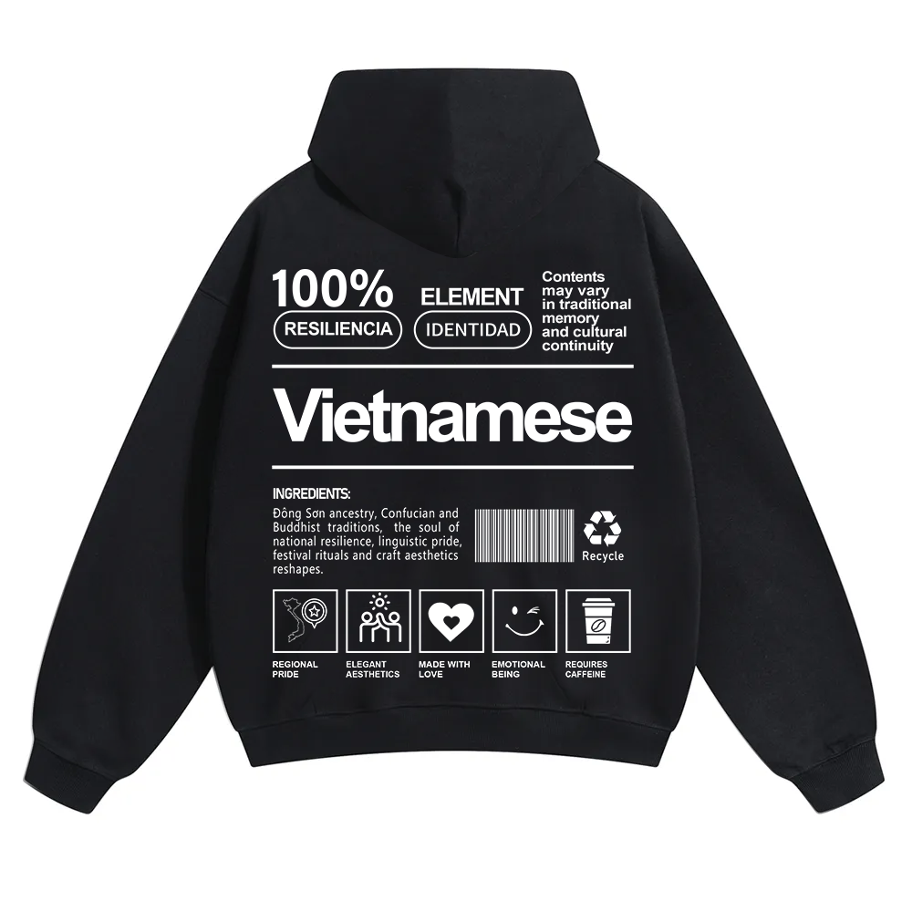 Vietnamese Unisex Fit Color Hoodie wearishow