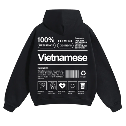 Vietnamese Unisex Fit Color Hoodie wearishow