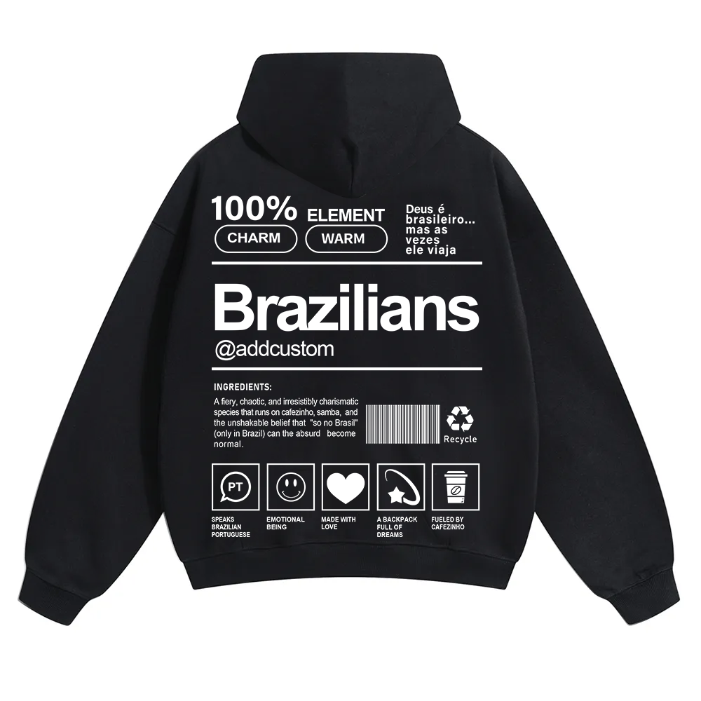 Brazilians Addcustom Unisex Fit Color Hoodie wearishow