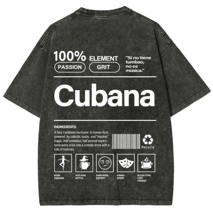 Cubana Unisex Fit  Washed T-Shirt