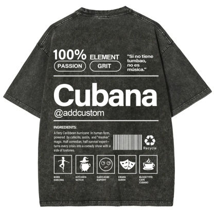 Cubana Addcustom Unisex Fit  Washed T-Shirt