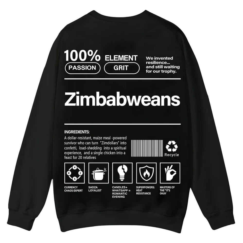 Zimbabweans Unisex Fit  Casual Crewneck Sweatshirt wearishow