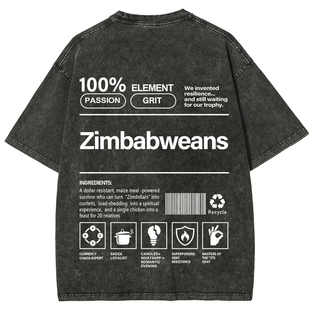 Zimbabweans Unisex Fit  Washed T-Shirt