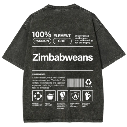 Zimbabweans Unisex Fit  Washed T-Shirt