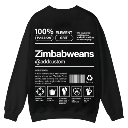 Zimbabweans Addcustom Unisex Fit  Casual Crewneck Sweatshirt wearishow