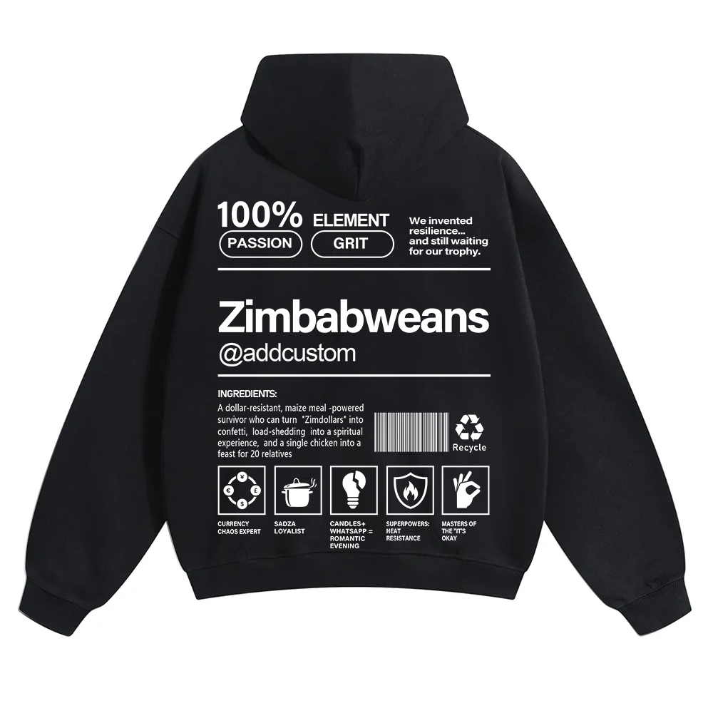 Zimbabweans Addcustom Unisex Fit Color Hoodie wearishow