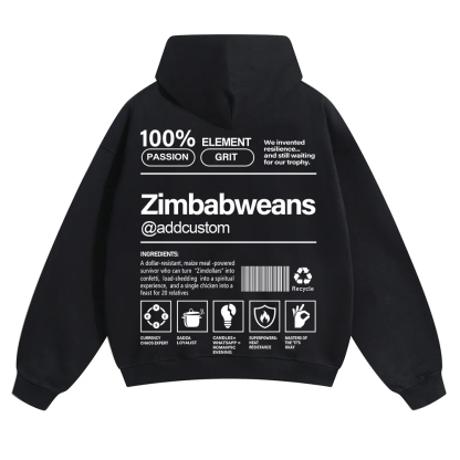Zimbabweans Addcustom Unisex Fit Color Hoodie wearishow