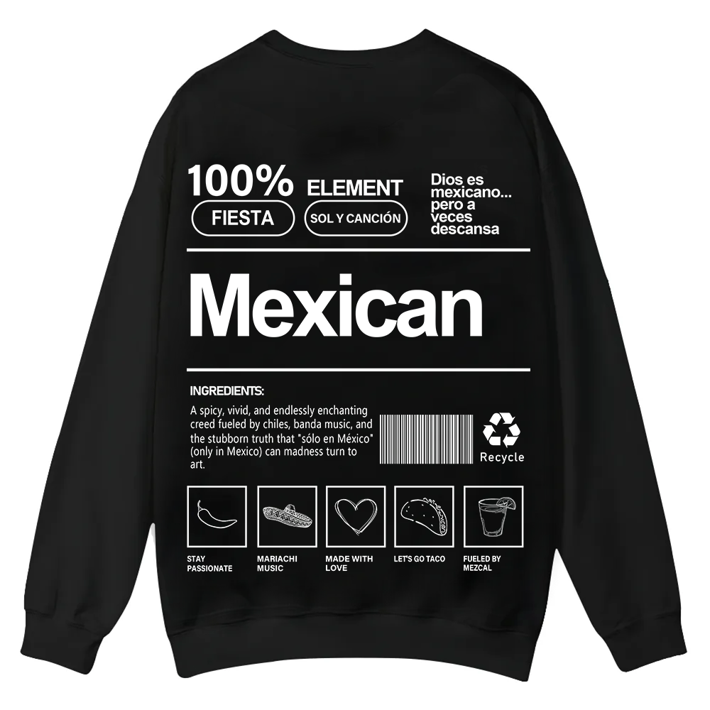 Mexican Unisex Fit  Casual Crewneck Sweatshirt wearishow