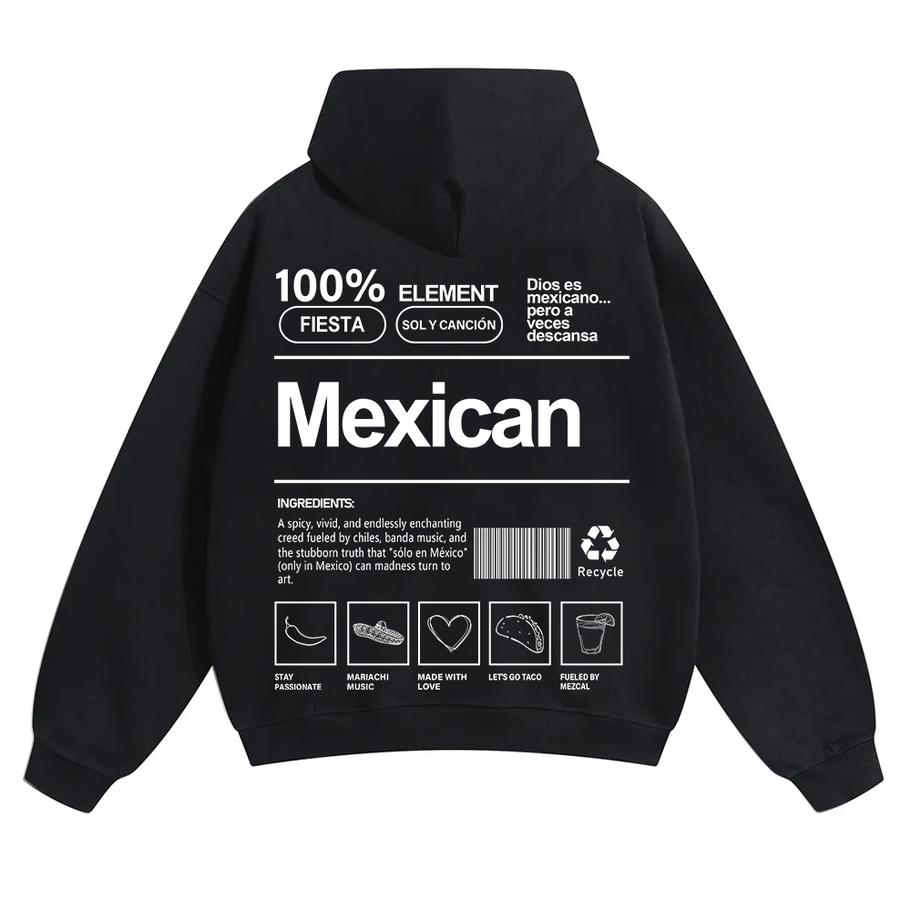 Mexican Unisex Fit Color Hoodie wearishow