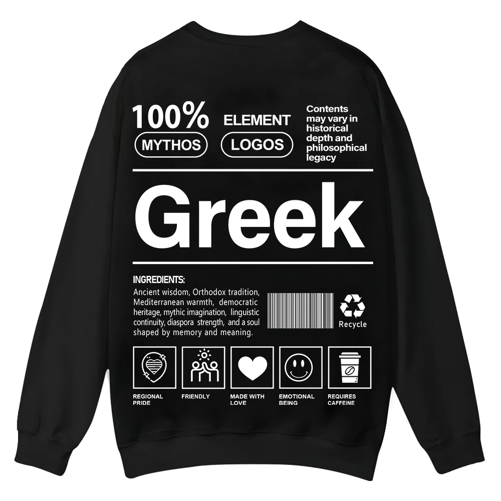 Greek Unisex Fit  Casual Crewneck Sweatshirt wearishow