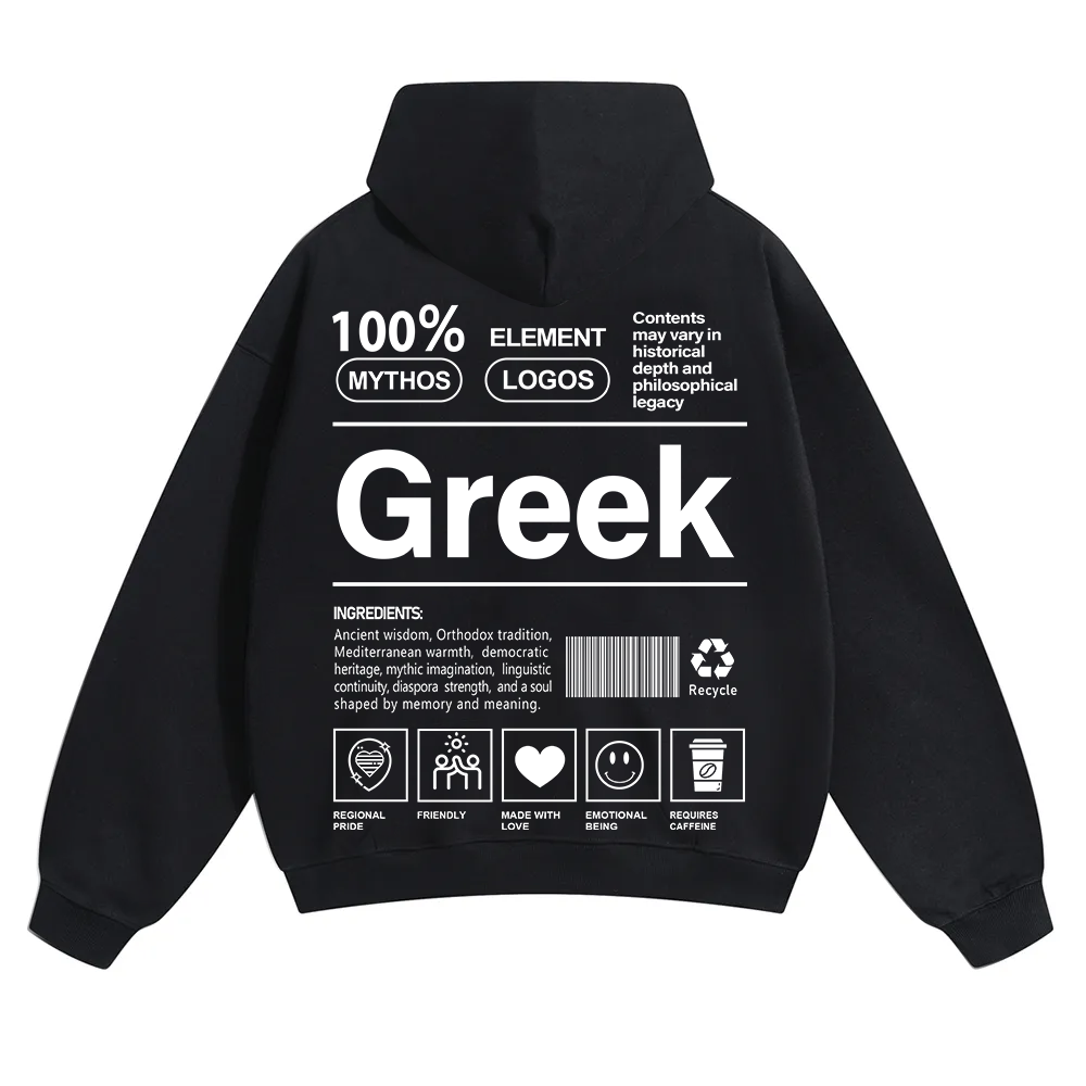 Greek Unisex Fit Color Hoodie wearishow