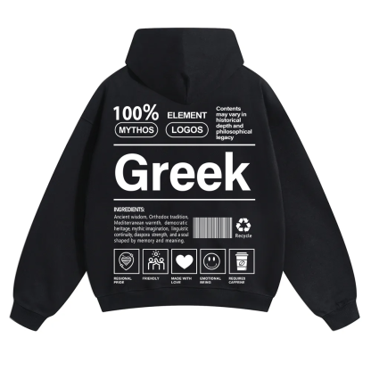 Greek Unisex Fit Color Hoodie wearishow
