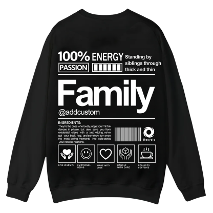 Family Addcustom Casual Crewneck Sweatshirt