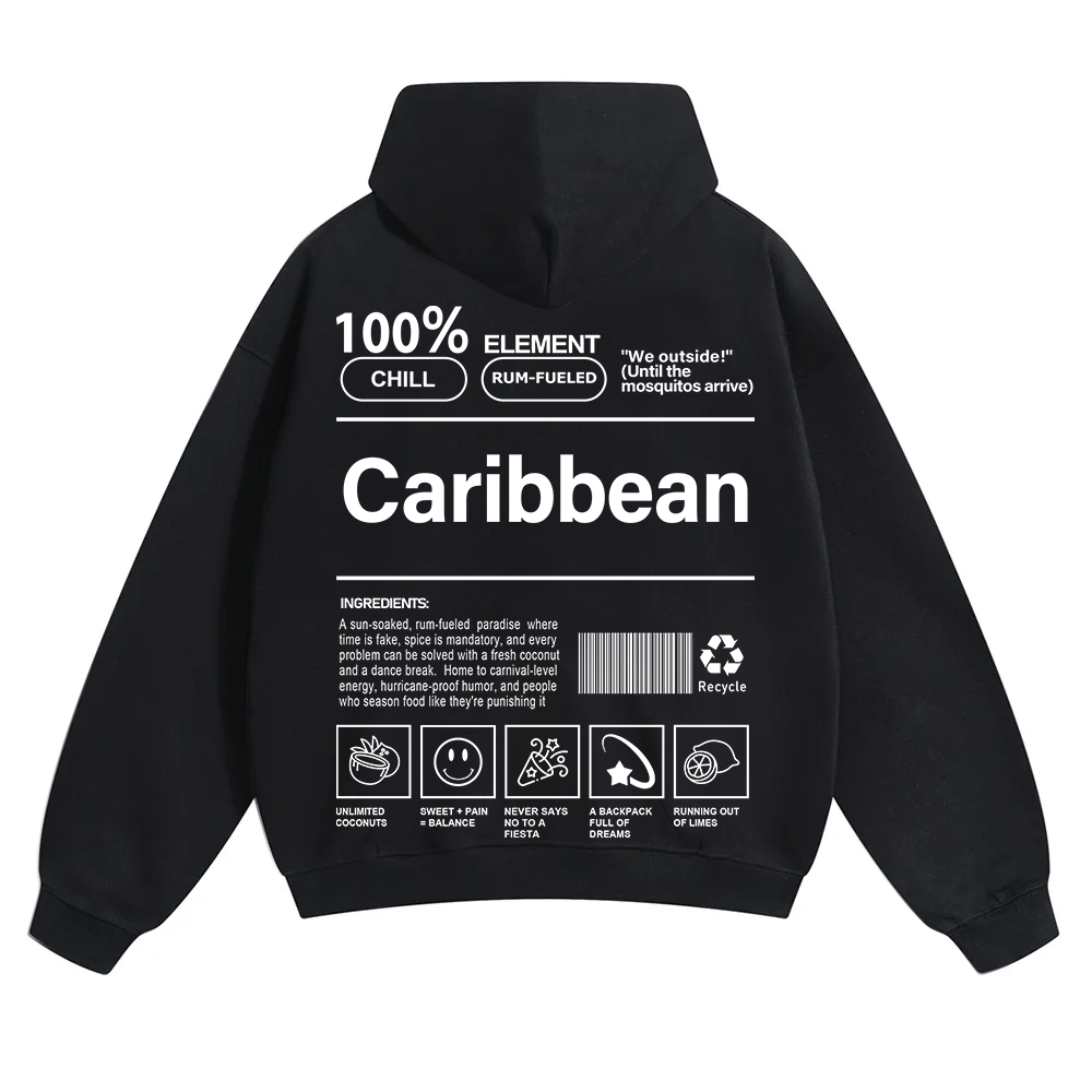 Caribbean Unisex Fit Color Hoodie wearishow