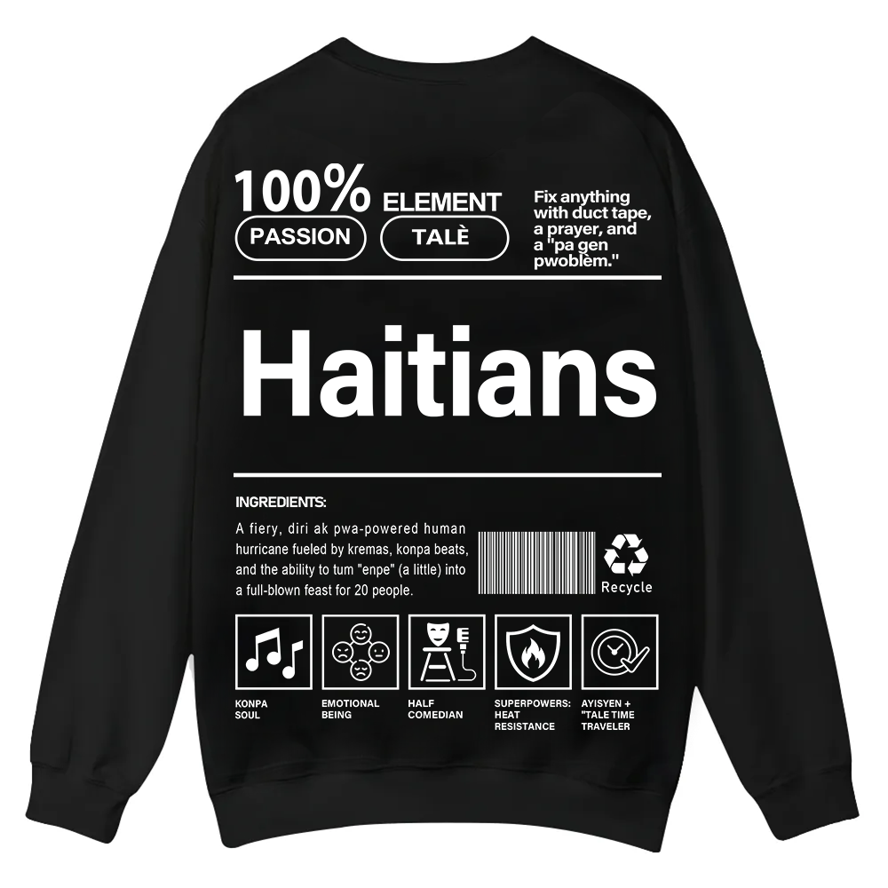 Haitians Unisex Fit  Casual Crewneck Sweatshirt wearishow