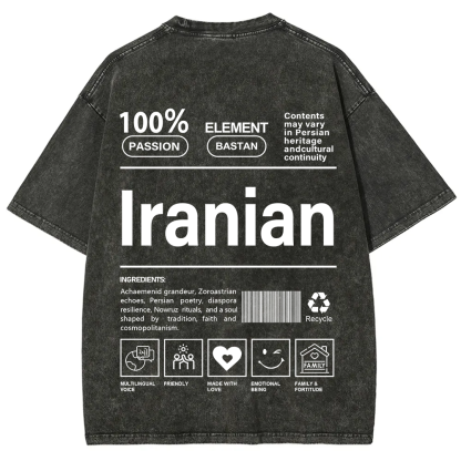 Iranian Unisex Fit  Washed T-Shirt