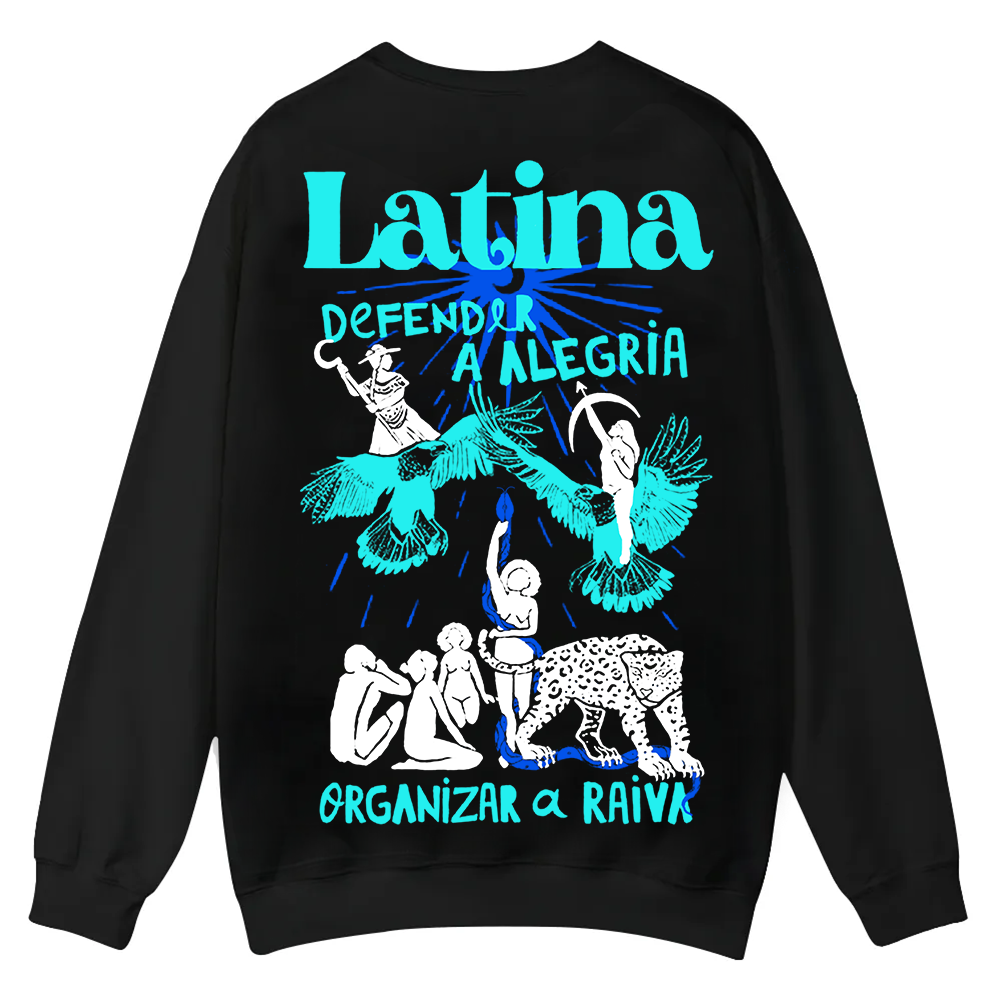 Latina Unisex Fit  Casual Crewneck Sweatshirt wearishow