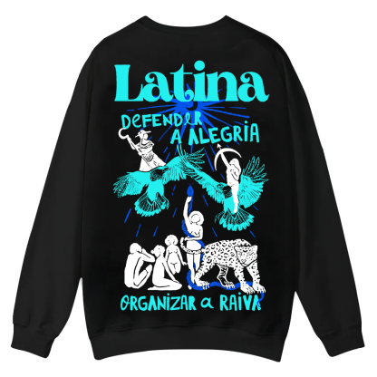 Latina Unisex Fit  Casual Crewneck Sweatshirt wearishow