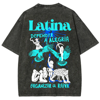 Latina Unisex Fit  Washed T-Shirt