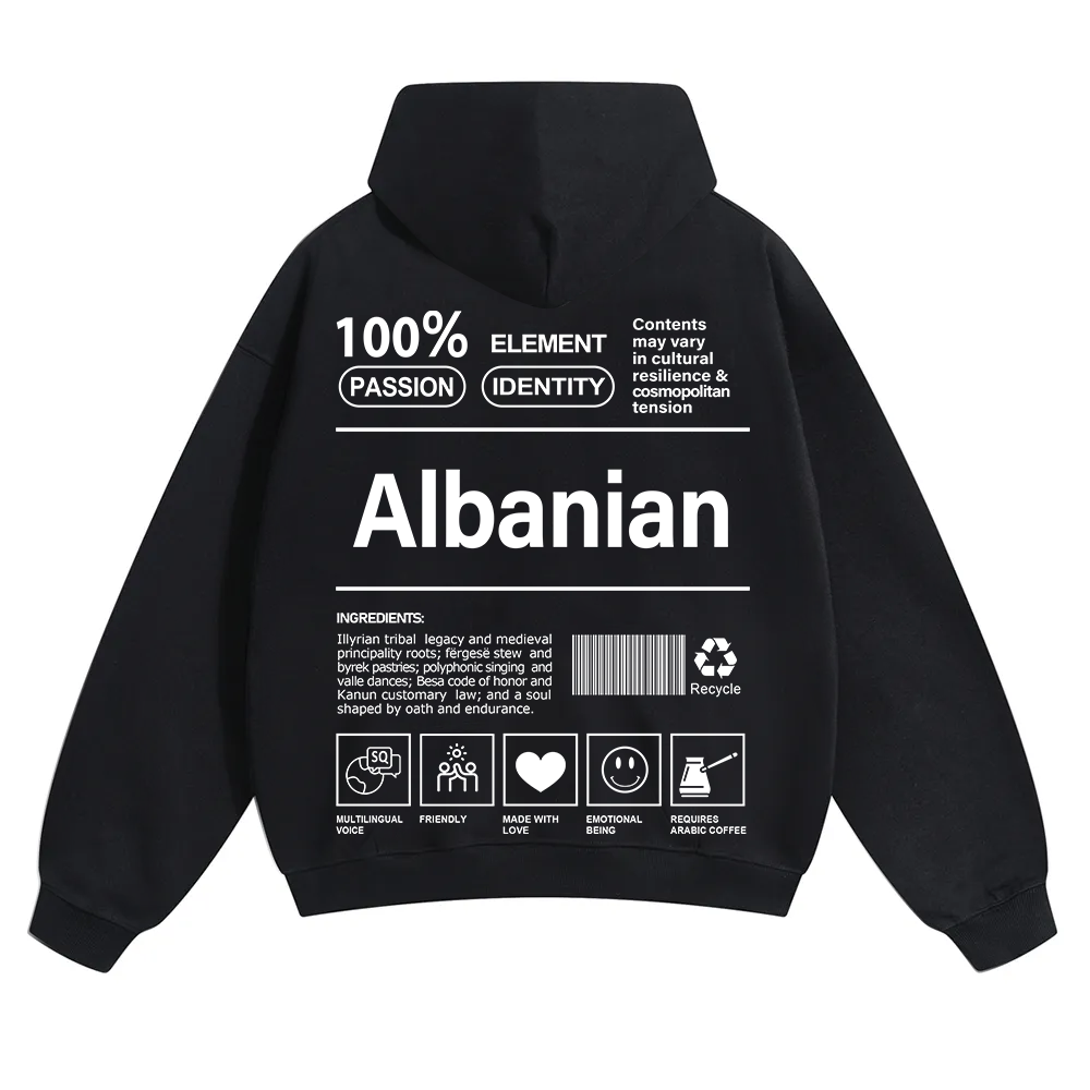 Albanian Unisex Fit Color Hoodie wearishow