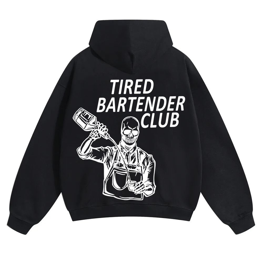 Tired Bartender Club Unisex Fit Color Hoodie wearishow