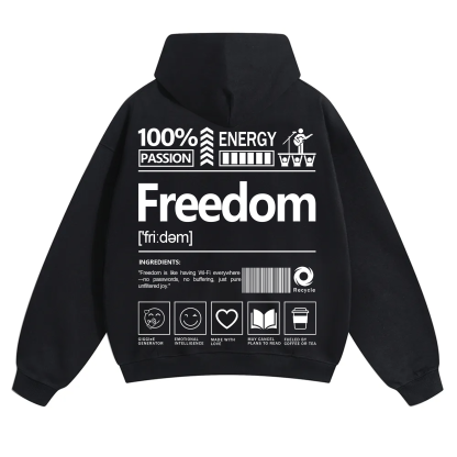 Freedom Unisex Fit Solid Color Hoodie