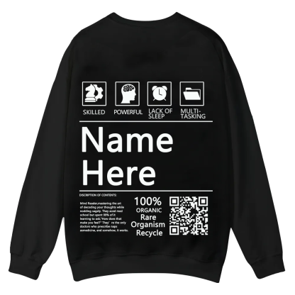 QR Code Customized Unisex Crew Sweatshirt