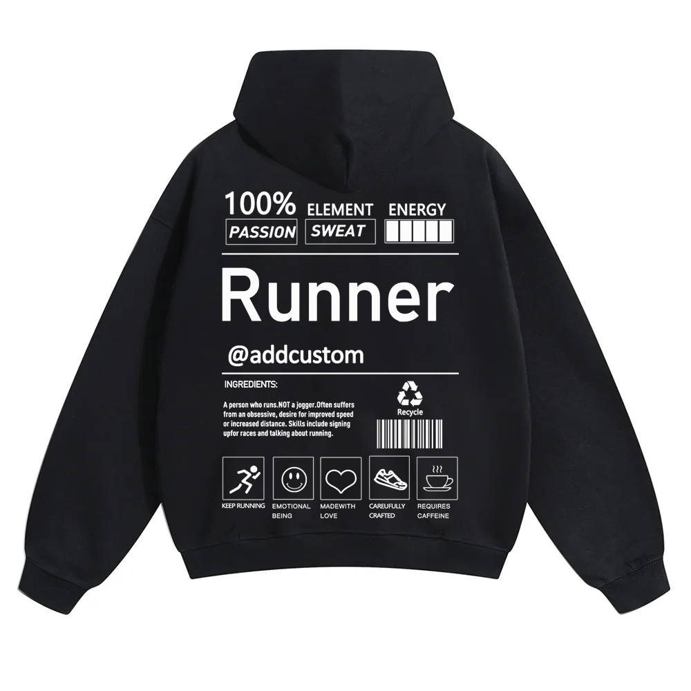 Addcustom Runner Solid Color Hoodie