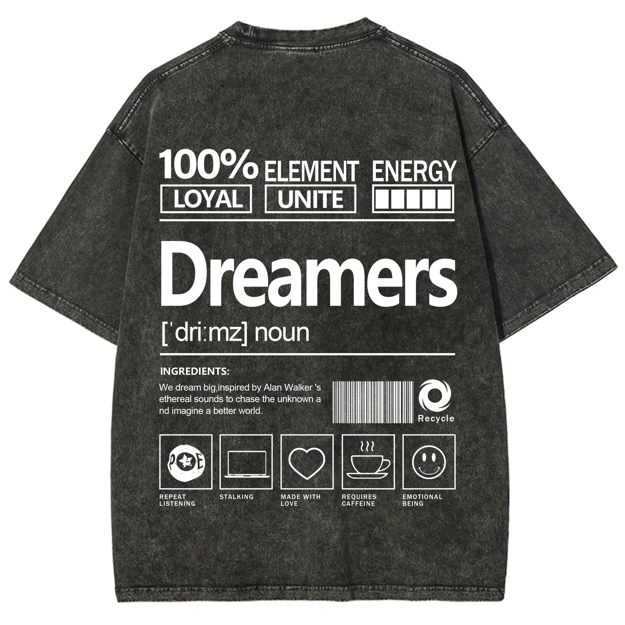 Dreamers  Unisex Fit Washed T-Shirt