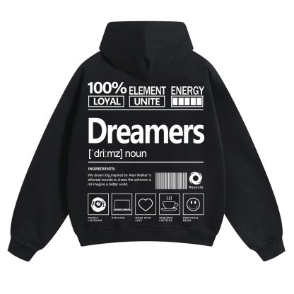 Dreamers Unisex Fit Solid Color Hoodie