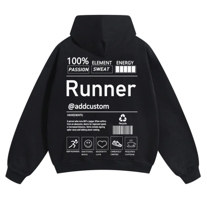 Addcustom Runner Solid Color Hoodie
