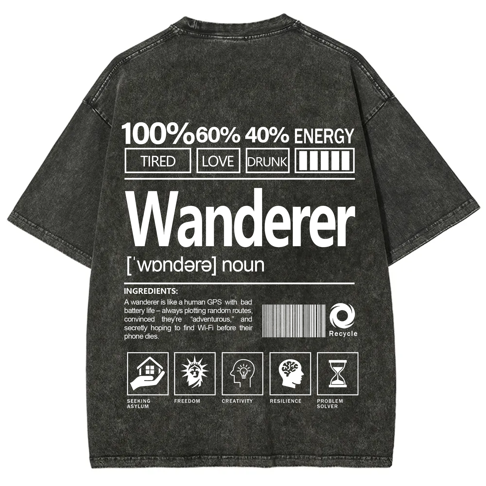 Wanderer  Unisex Fit Washed T-Shirt