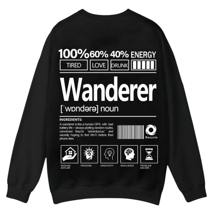 Wanderer Unisex Fit Casual Crewneck Sweatshirt