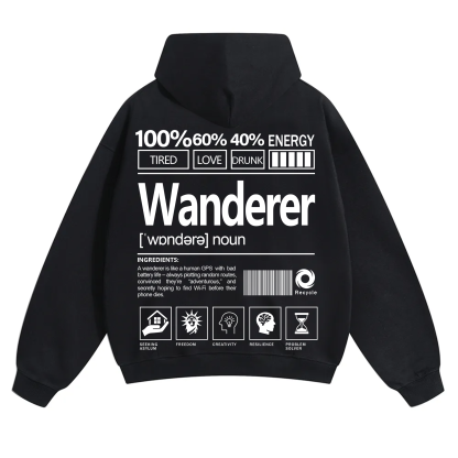 Wanderer Unisex Fit Solid Color Hoodie