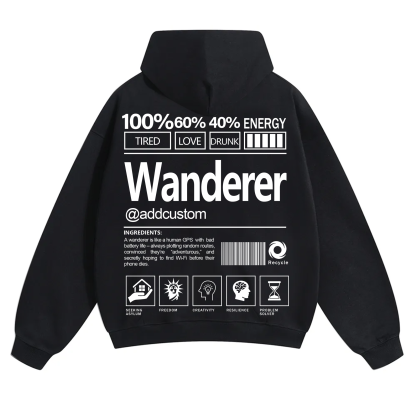 Wanderer Addcustom Unisex Fit Solid Color Hoodie