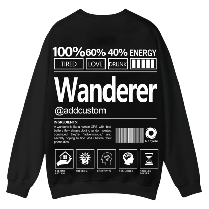 Wanderer Addcustom Unisex Fit Casual Crewneck Sweatshirt