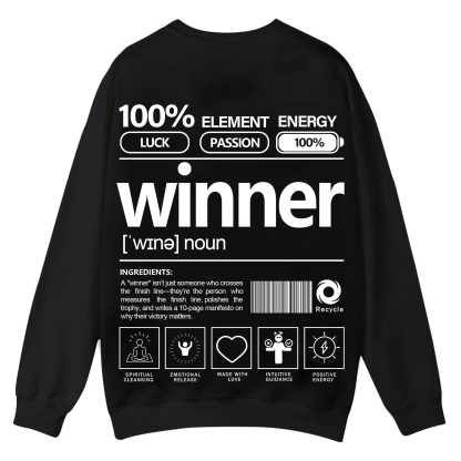 Winner Unisex Fit Casual Crewneck Sweatshirt