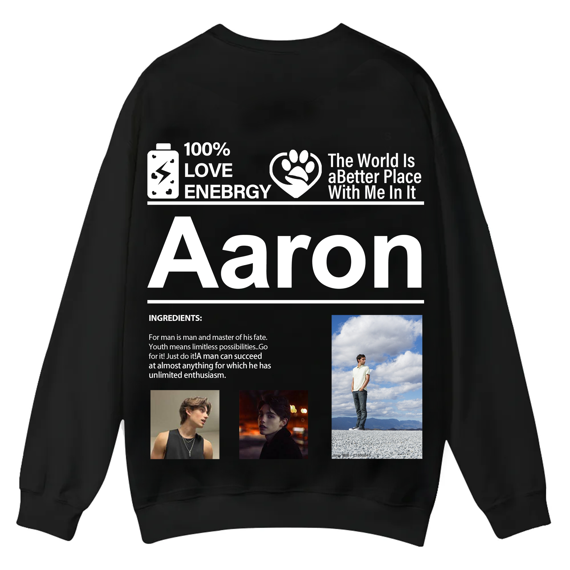 Design your own clothing pattern Unisex Fit Casual Crewneck Sweatshirt