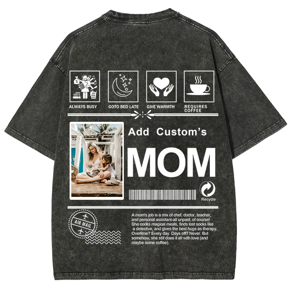 MOM Custom Unisex Fit Washed T-Shirt