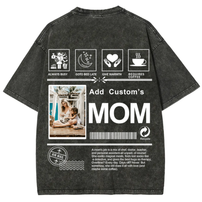 MOM Custom Unisex Fit Washed T-Shirt
